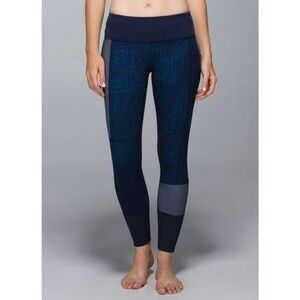 LULULEMON S.E. KANOKO TWIST INKWELL BLUE WUNDER UNDER PANT*Full-On Luon(Sashiko)
